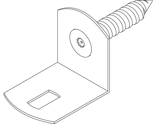 Winkelverbinder mit Schraube und Langloch