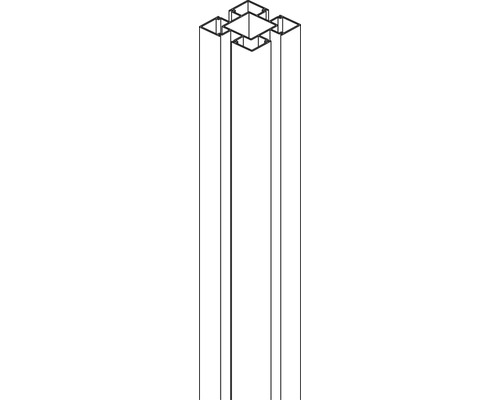 Symbolische Darstellung einer Pfostenbefestigung für den Zaunbau