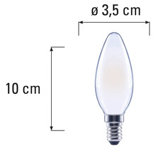 Kerzenlampe mit den Maßen 10 x 3,5 cm