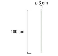 Heizkörper Seitenprofil mit den Maßen 100 cm Länge und 3 cm Durchmesser