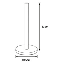 Papierrollenhalter mit den Maßen 33 cm Höhe und 15 cm Durchmesser