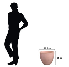 Blumentopf mit den Maßen 35,5 cm Breite und 31 cm Höhe