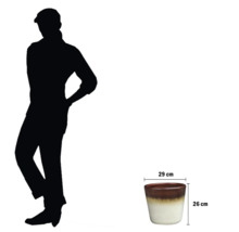 Keramik Blumentopf mit den Maßen 29 Zentimeter mal 26 Zentimeter