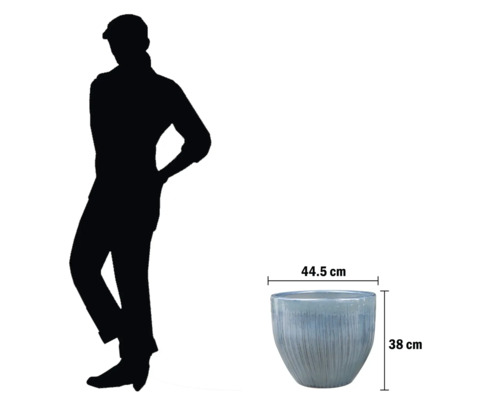 Pflanzgefäß mit den Maßen 44,5 cm mal 38 cm