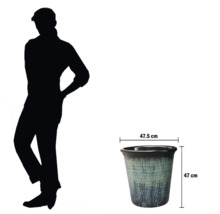 Keramik Blumentopf mit den Maßen 47,5 cm mal 47 cm