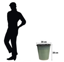 Keramik Blumentopf, 38 cm hoch und 38 cm Durchmesser