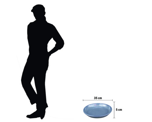 Dekoschale, circa 35 cm Durchmesser und 5 cm hoch
