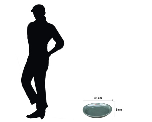 Keramik Pflanzgefäß mit den Maßen 35 cm x 5 cm