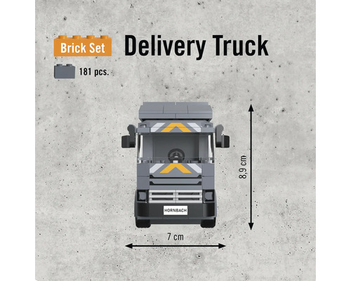 Bausatz Lieferwagen aus 181 Teilen, 8,9 cm hoch und 7 cm breit