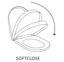 Symbolbild für einen WC-Sitz mit Absenkautomatik.