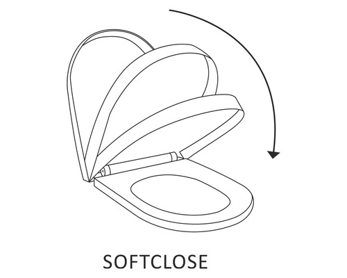 Symbolbild für einen WC-Sitz mit Absenkautomatik.