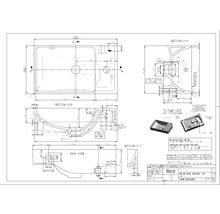 Technische Zeichnung Waschbecken Roca Unik 450x260