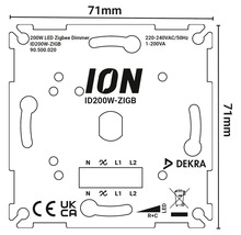 ION 200 Watt LED Zigbee Dimmer Maße