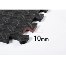 Schwarze Puzzlematte mit 10 Millimeter Dicke