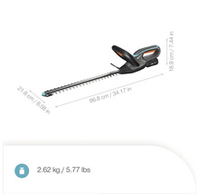 Gardena Akku-Heckenschere mit Abmessungen