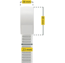 Produktmaße: 85 Millimeter Höhe, 38 Millimeter Breite und 23 Millimeter Tiefe