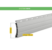 Kunststoffpaneel System Mini, 120 cm Länge, 37 mm Höhe