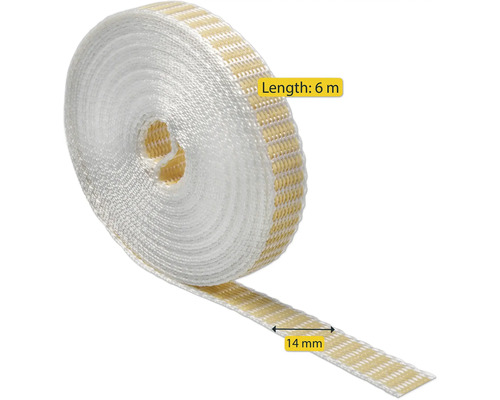 Gurtbandrolle, 6 Meter lang, 14 Millimeter breit