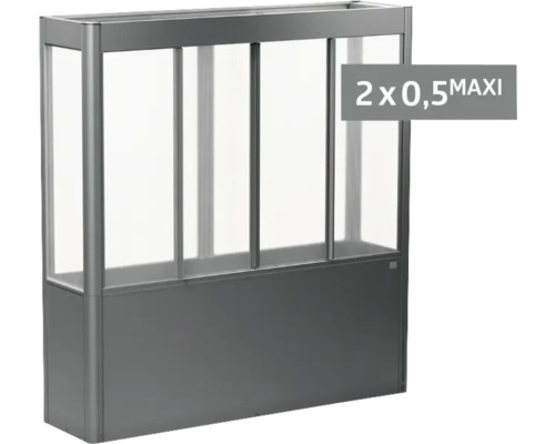 Hochbeet mit Sichtschutz für den Garten, 2 mal 0,5 Meter maximal