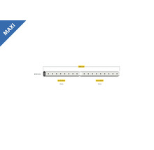 Kunststoff Zaunriegel mit einem Durchmesser von 60 Millimetern und einer Länge von 209 Zentimetern