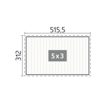 Technische Zeichnung mit Maßangaben: 515,5 x 312 und 5x3
