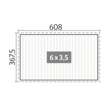 Technische Zeichnung mit Maßangaben: 608 x 367,5 und 6 x 3,5
