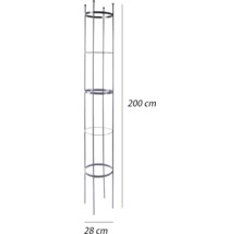 Metall-Pflanzhilfe, 200 cm hoch und 28 cm breit