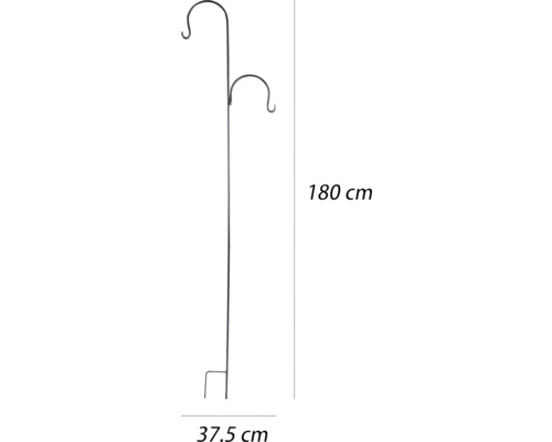 Metall Pflanzenaufhänger, 180 Zentimeter hoch, mit zwei Haken