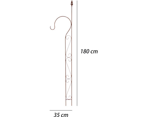 Pflanzenhänger mit den Maßen 180 cm Höhe und 35 cm Breite
