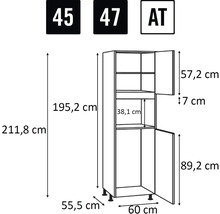 Maße des Küchenschranks