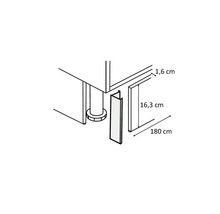 Schema eines Sockels mit Maßangaben