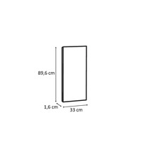 Rechteckiger Spiegel mit den Maßen 89,6 cm x 33 cm x 1,6 cm