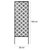 Dekorative Sichtschutzwand mit kreisförmigem Muster, 180 cm hoch, 60 cm breit