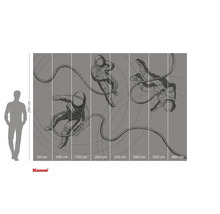 Illustration einer Fototapete mit Astronauten im Weltraum