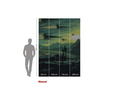 Komar Star Wars Fototapete mit Weltraumschiff-Motiv