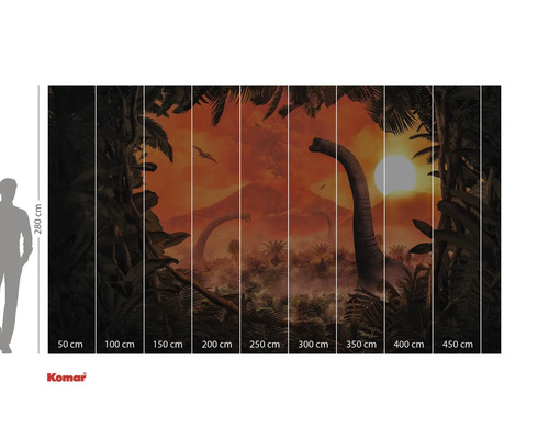 Fototapete mit Dinosaurier-Motiv und Dschungel