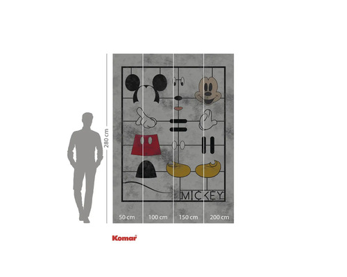 Komar Mickey Mouse Fototapete mit den Maßen 280 mal 200 Zentimeter