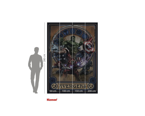 Komar Fototapete mit Avengers-Motiv, 280 mal 200 cm