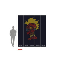 Komar Tapete mit Comic Motiv und Größenangaben.