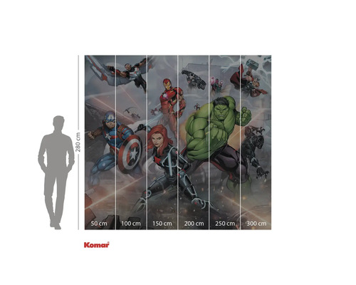 Komar Marvel Avengers Fototapete, 300 mal 280 Zentimeter