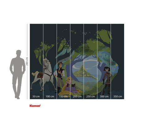 Komar Fototapete mit Motiven aus Rapunzel, Abmessungen 350 mal 280 Zentimeter