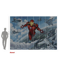 Komar Fototapete mit Iron Man und Flugzeugen, Abmessungen 280 cm x 400 cm