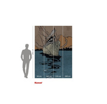 Vliestapete mit Schiffsmotiv, Abmessungen 280 cm Höhe und 300 cm Breite