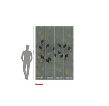 Komar Fototapete mit grafischem Muster und Maßangaben