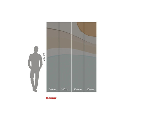 Komar Fototapete mit abstraktem Design, 280 cm Höhe, Breitenangaben