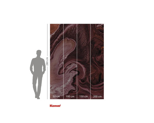 Komar Fototapete mit Abmessungen und Person zur Größenorientierung