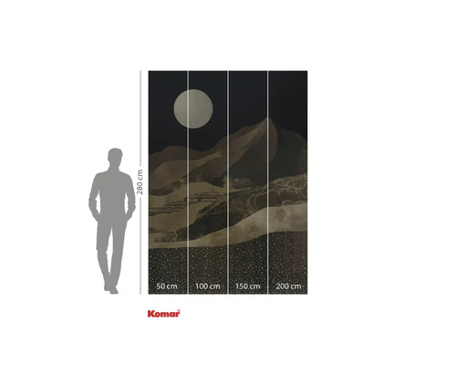 Fototapete mit Landschaftsmotiv und Mond
