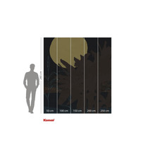 Komar Fototapete mit Pflanzendesign, Mond und Größenangaben