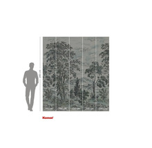 Fototapete mit Waldlandschaft und Größenangaben