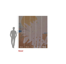 Fototapete mit abstraktem Pflanzenmotiv und Größenangaben